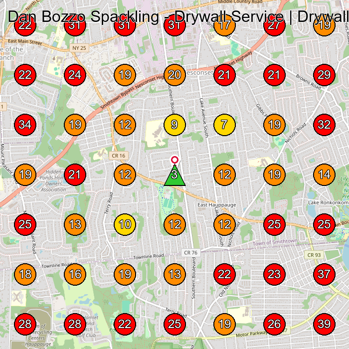 Dan Bozzo Spackling - Drywall Service | Drywall Spackle & Sheetrock Contractor | Skim Coat GeoGrid visibility map for Dry Wall Contractor in Bohemia